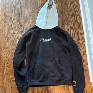 Overtime New York Kids' Black and Gray Hoodie. New condition. Boys xl